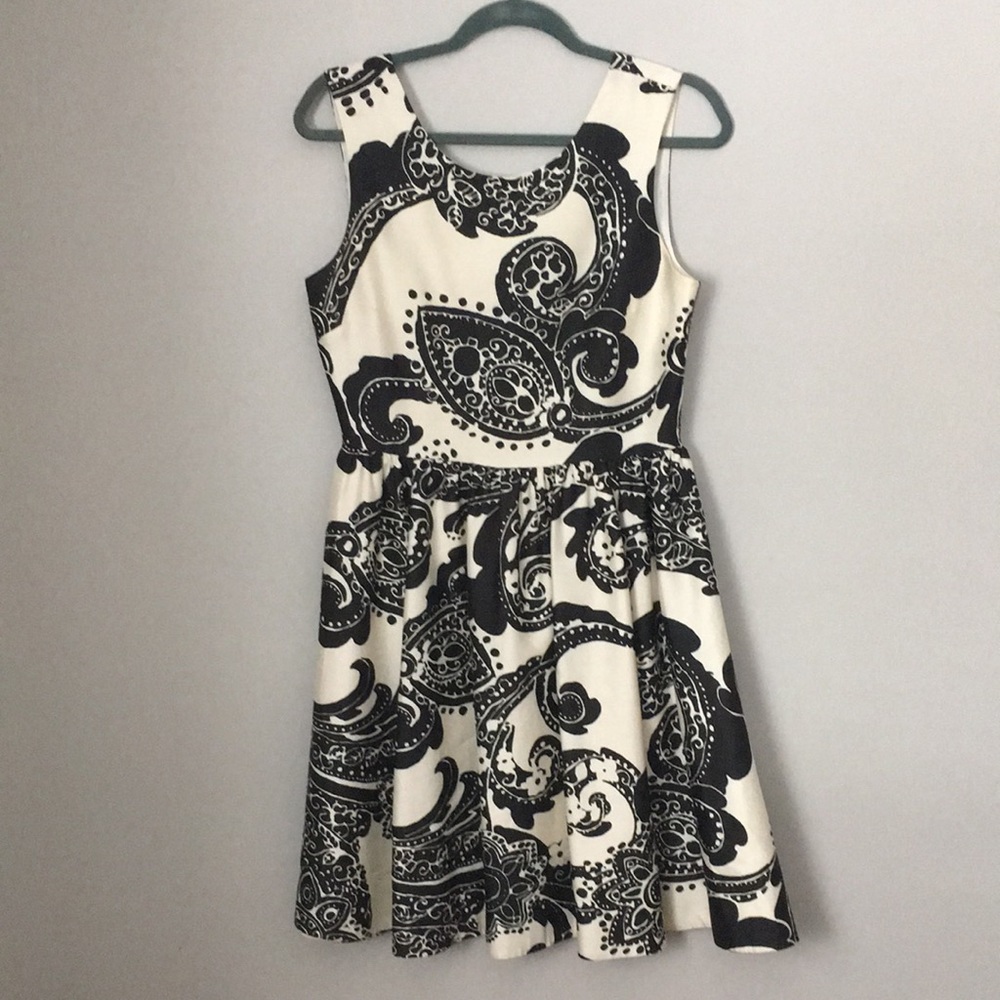 kate spade paisley printed cocktail dress